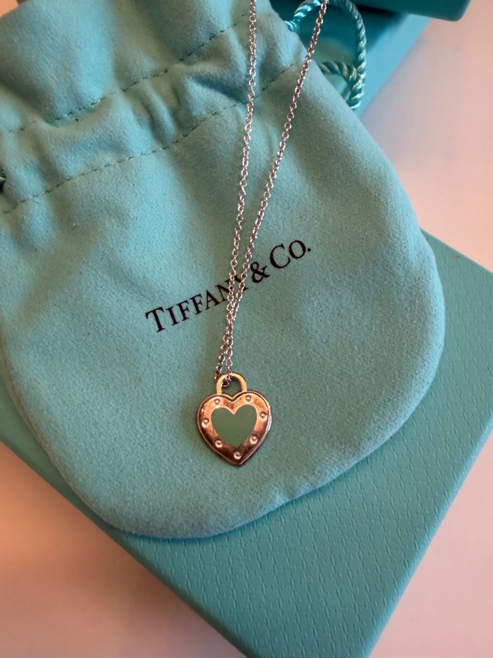Tiffany Sterling Silver Heart Necklace